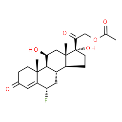 ChemSpider 2D Image | 6?-fluorohydrocortisone 21-acetate | C23H31FO6