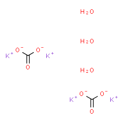 ChemSpider 2D Image | Potassium carbonate hydrate (4:2:3) | C2H6K4O9