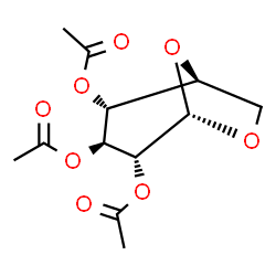 ChemSpider 2D Image | (1S,2R,3S,4R,5S)-6,8-Dioxabicyclo[3.2.1]octane-2,3,4-triyl triacetate | C12H16O8