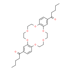 ChemSpider 2D Image | 4',4''(5'')-Divaleryldibenzo-18-crown-6 | C30H40O8