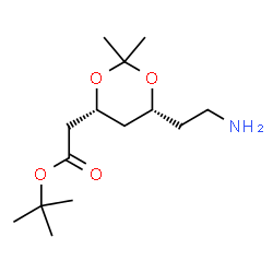 ChemSpider 2D Image | (4R,6R)-t-Butyl-6-(2-aminoethyl)-2,2-dimethyl-1,3-dioxane-4-acetate | C14H27NO4