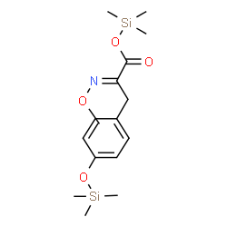 ChemSpider 2D Image | Benzenepropanoic acid, .alpha.-(methoxyimino)-4-[(trimethylsilyl)oxy]-, trimethylsilyl ester | C16H27NO4Si2