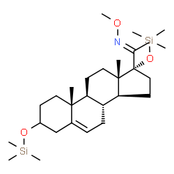 ChemSpider 2D Image | 3,17-Bis[(trimethylsilyl)oxy]pregn-5-en-20-one o-methyloxime | C28H51NO3Si2