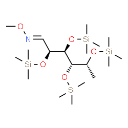 ChemSpider 2D Image | D-Galactose, 6-deoxy-2,3,4,5-tetrakis-O-(trimethylsilyl)-, O-methyloxime | C19H47NO5Si4