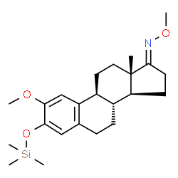ChemSpider 2D Image | 2-Methoxy-3-[(trimethylsilyl)oxy]estra-1,3,5(10)-trien-17-one o-methyloxime | C23H35NO3Si