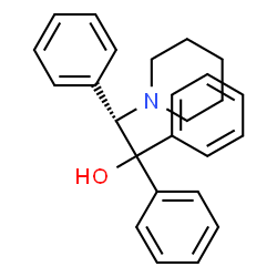ChemSpider 2D Image | (S)-(+)-2-Piperidino-1,1,2-triphenylethanol | C25H27NO