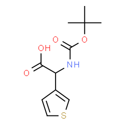 ChemSpider 2D Image | [(tert-Butoxycarbonyl)amino](thiophen-3-yl)acetic acid | C11H15NO4S