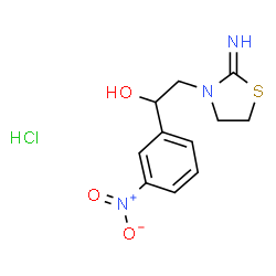ChemSpider 2D Image | 3-Thiazolidineethanol, 2-imino-alpha-(3-nitrophenyl)-, monohydrochloride | C11H14ClN3O3S