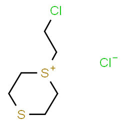 ChemSpider 2D Image | 1-(2-Chloroethyl)-1,4-dithianium chloride | C6H12Cl2S2