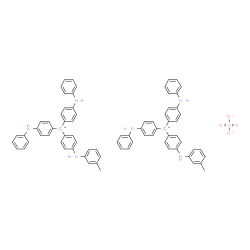 ChemSpider 2D Image | Bis[bis(4-anilinophenyl){4-[(3-methylphenyl)amino]phenyl}methylium] sulfate | C76H64N6O4S