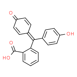 ChemSpider 2D Image | 2-[(4-Hydroxyphenyl)(4-oxo-2,5-cyclohexadien-1-ylidene)methyl]benzoic acid | C20H14O4