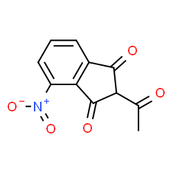 ChemSpider 2D Image | 2-ACETYL-4-NITRO-1,3-INDANEDIONE | C11H7NO5