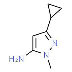 ChemSpider 2D Image | 3-Cyclopropyl-1-methyl-1H-pyrazol-5-amine | C7H11N3