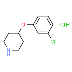 ChemSpider 2D Image | 4-(3-chlorophenoxy)piperidine hydrochloride | C11H15Cl2NO