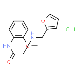 ChemSpider 2D Image | 2-[(2-furylmethyl)amino]-N-(2-methoxyphenyl)acetamide hydrochloride | C14H17ClN2O3