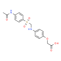 ChemSpider 2D Image | {4-[(4-Acetylamino-benzenesulfonyl)-methyl-amino]-phenoxy}-acetic acid | C17H18N2O6S