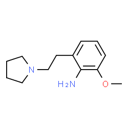 ChemSpider 2D Image | 2-Methoxy-6-[2-(1-pyrrolidinyl)ethyl]aniline | C13H20N2O
