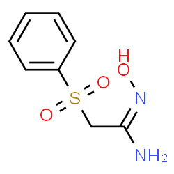 ChemSpider 2D Image | (Benzenesulphonyl)acetamide oxime | C8H10N2O3S