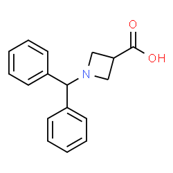 ChemSpider 2D Image | 1-BENZHYDRYLAZETANE-3-CARBOXYLIC ACID | C17H17NO2