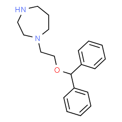 ChemSpider 2D Image | 1-[2-(Diphenylmethoxy)ethyl]-1,4-diazepane | C20H26N2O