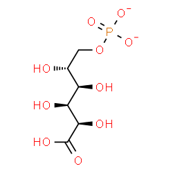 ChemSpider 2D Image | 6-O-Phosphonato-D-gluconic acid | C6H11O10P