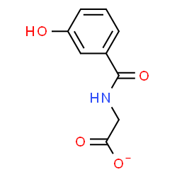 ChemSpider 2D Image | 3-Hydroxyhippurate | C9H8NO4