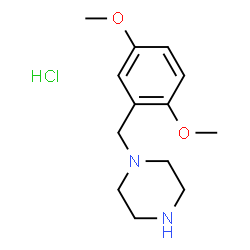 ChemSpider 2D Image | 1-(2,5-DIMETHOXYBENZYL)PIPERAZINE HYDROCHLORIDE | C13H21ClN2O2