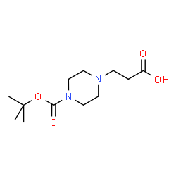 ChemSpider 2D Image | 3-(1-TERT-BUTOXYCARBONYLPIPERAZIN-4-YL)PROPIONIC ACID | C12H22N2O4