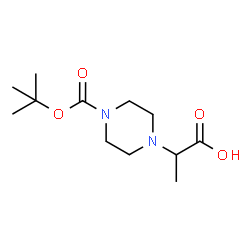 ChemSpider 2D Image | 2-(1-TERT-BUTOXYCARBONYLPIPERAZIN-4-YL)PROPIONIC ACID | C12H22N2O4