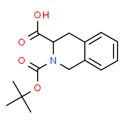 ChemSpider 2D Image | 2-(tert-Butoxycarbonyl)-1,2,3,4-tetrahydroisoquinoline-3-carboxylic acid | C15H19NO4