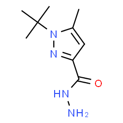 ChemSpider 2D Image | 1-tert-Butyl-5-methyl-1H-pyrazole-3-carbohydrazide | C9H16N4O