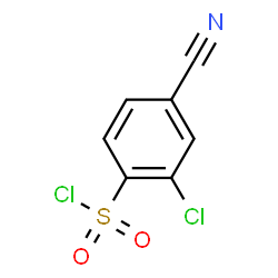 ChemSpider 2D Image | 2-Chloro-4-cyanobenzenesulfonyl chloride | C7H3Cl2NO2S