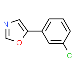 ChemSpider 2D Image | 5-(3-Chlorophenyl)Oxazole | C9H6ClNO