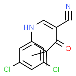 ChemSpider 2D Image | 3-(3,5-dichloroanilino)-2-(2,2-dimethylpropanoyl)acrylonitrile | C14H14Cl2N2O