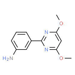 ChemSpider 2D Image | 3-(4,6-Dimethoxy-2-pyrimidinyl)aniline | C12H13N3O2