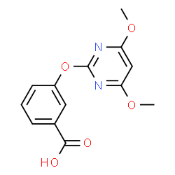 ChemSpider 2D Image | 3-[(4,6-Dimethoxy-2-pyrimidinyl)oxy]benzoic acid | C13H12N2O5