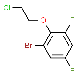 ChemSpider 2D Image | 1-(2-BROMO-4,6-DIFLUOROPHENOXY)-2-CHLOROETHANE | C8H6BrClF2O