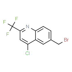 ChemSpider 2D Image | 6-Bromomethyl-4-chloro-2-(trifluoromethyl)quinoline | C11H6BrClF3N