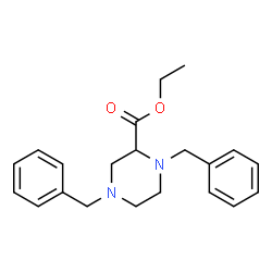 ChemSpider 2D Image | Ethyl 1,4-dibenzyl-2-piperazinecarboxylate | C21H26N2O2