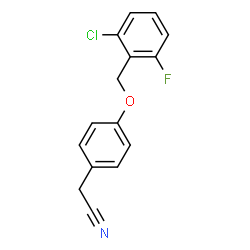 ChemSpider 2D Image | {4-[(2-Chloro-6-fluorobenzyl)oxy]phenyl}acetonitrile | C15H11ClFNO