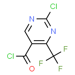 ChemSpider 2D Image | 2-Chloro-4-(trifluoromethyl)-5-pyrimidinecarbonyl chloride | C6HCl2F3N2O