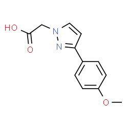 ChemSpider 2D Image | [3-(4-METHOXYPHENYL)PYRAZOL-1-YL]ACETIC ACID | C12H12N2O3