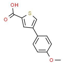 ChemSpider 2D Image | 4-(4-Methoxyphenyl)-2-thiophenecarboxylic acid | C12H10O3S