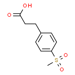 ChemSpider 2D Image | 4-(Methylsulfonyl)benzenepropanoic acid | C10H12O4S