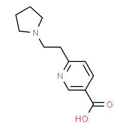 ChemSpider 2D Image | 6-(2-PYRROLIDIN-1-YLETHYL)NICOTINICACID | C12H16N2O2