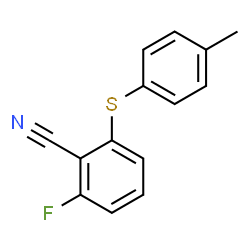 ChemSpider 2D Image | 2-fluoro-6-[(4-methylphenyl)thio]benzonitrile | C14H10FNS