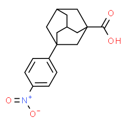 ChemSpider 2D Image | 3-(4-Nitrophenyl)-1-adamantanecarboxylic acid | C17H19NO4