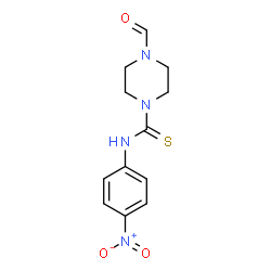 ChemSpider 2D Image | 4-Formyl-N-(4-nitrophenyl)-1-piperazinecarbothioamide | C12H14N4O3S