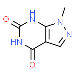 ChemSpider 2D Image | 1-Methyl-1H-pyrazolo[3,4-d]pyrimidine-4,6(5H,7H)-dione | C6H6N4O2