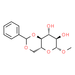 ChemSpider 2D Image | Methyl 4,6-O-benzylidene-beta-D-glucopyranoside | C14H18O6